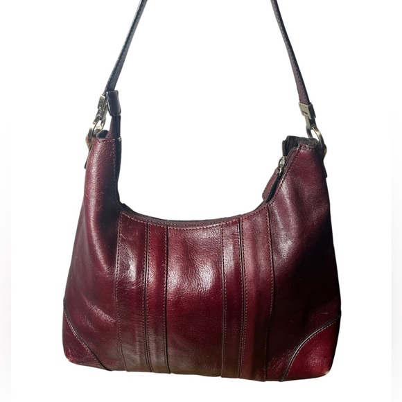 Etienne Aigner Burgundy Leather Hobo Bag - Picture 4 of 4